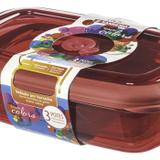 Conjunto de 3 potes retangular plast (717,719,722) marsala Cód. 5807 - Sanremo