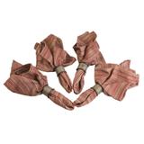 Conjunto de 4 Anéis para Guardanapo Interdesign em Aço Carbono - Linha Realwood - Marrom