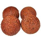 Conjunto de 4 bolas de rattan - Btc decor
