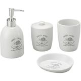 Conjunto de 4 Peças para Banheiro em Dolomita Branca Sweet Home I 3340 Lyor