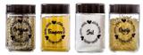 Conjunto de 4 Potes Vidro 500ml (Óregano/Tempero/Sal/Queijo) - Amare - Vetrolar