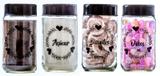 Conjunto de 4 Potes Vidro 800ml (Café/Açúcar/Biscoitos/Doces) - Amare - Vetrolar