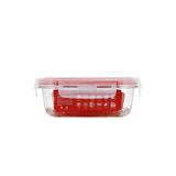 Conjunto de 5 Pote Hermético de Vidro Retangular 330ml - Vitrizi