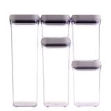 Conjunto de 5 Potes em Acrílico com Tampa Hermética Pop OXO