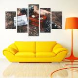 Conjunto de 5 Telas Decorativas em Canvas Fotografia Old - Love decor