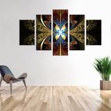 Conjunto de 5 Telas Decorativas em Canvas Gothic Vidral - Love decor