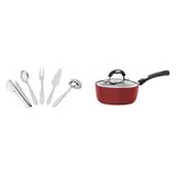 Conjunto de 5 Utensílios e Panela 2L Tramontina 424703 Vermelho