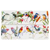 Conjunto de 6 Descansos para Copos em MDF Birds Maxwell Williams