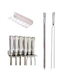 Conjunto de 6 espetos para churrasco com porta espeto parede - Plenitude