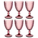 Conjunto de 6 taças bico de abacaxi - vinho - Btc decor