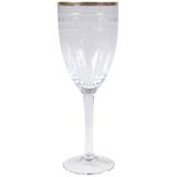 Conjunto de 6 taças para vinho branco detalhe dourado - Btc decor
