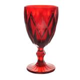 Conjunto de 6 taças para vinho - vermelho - 17 cm - Btc decor