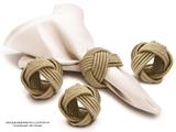 Conjunto de Argolas para Guardanapos 4 Peças Champagne Tyft - Yoi