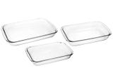 Conjunto de Assadeiras de Vidro Marinex - Celebrity GD16722936N 3 Peças