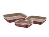 Conjunto de Assadeiras Tramontina Antiaderente Vermelho com 3 Peças