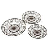 Conjunto de bandejas decorativa de ferro 3 pcs - Btc decor