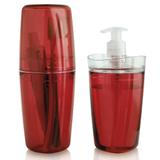 Conjunto De Banheiro Tule Vermelho Ou