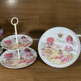 Conjunto de boleira + doceira em melamina - Art house