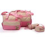 Conjunto de bolsa maternidade - Kit 5 peças - Rosa - Quintal do bebê