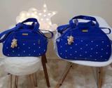 Conjunto de Bolsas com pérolas 2 peças Azul Bic - I9 baby