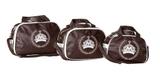Conjunto de Bolsas de Matelassê para Maternidade 3 pçs Tabaco - I9 baby