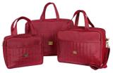 Conjunto De Bolsas Elegance Vermelho 3 Peças - Aime baby