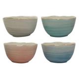 Conjunto de bolws contemporaneo de ceramica cinza, azul, verde e s - Btc decor