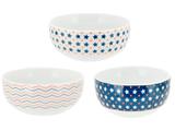 Conjunto de Bowls de Porcelana 3 Peças - Casambiente Mustache