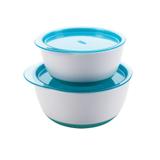 Conjunto de bowls OXOTot - Cor Aqua