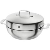 CONJUNTO DE CAÇAROLA TAMPA E GRELHA P/DEFUMAR EM AÇO INOX 28cm - ZWILLING Plus