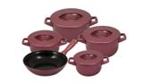 Conjunto de caçarolas de cerâmica ceraflame duo+ 5 peças rose gold