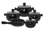 Conjunto de caçarolas de cerâmica ceraflame premiere 5 peças preto