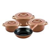 Conjunto De Caçarolas Duo 4 Peças Cobre Em Cerâmica Ceraflame