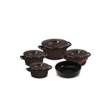 Conjunto de cerâmica ceraflame 5 peças duo+ smart chocolate