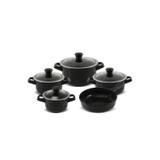 Conjunto de cerâmica ceraflame 5 peças duo smart preto