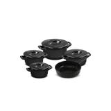 Conjunto de cerâmica ceraflame 5 peças duo+ smart preto