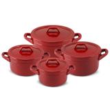 Conjunto de cerâmica ceraflame martelado 4 pcs - pomodoro