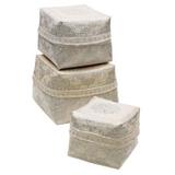 Conjunto de cestos de bambu natural 3 pcs - Btc decor
