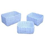 Conjunto de cestos de fibra sintetica 3pcs g25 x 19 x 13cm m22 x - Btc decor