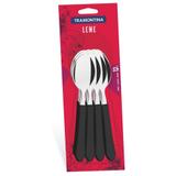 Conjunto de Colheres de Mesa Inox 12 Peças Leme Preto - Tramontina