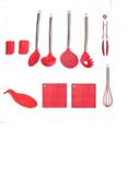 Conjunto De Colheres De Silicone 11 Pç Para Panelas Teflon - Clink