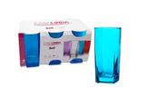 Conjunto de Copos Bali Azul 320ml - Com 6 Peças - Casa linda