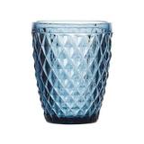 Conjunto de copos de vidro azul 6 pcs 8cm x 10cm 256ml - Btc decor