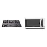 Conjunto de Cozinha com Cooktop 5 Bocas e Forno Elétrico de Bancada 44L 220V Mueller Preto/Branco