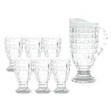 Conjunto de Cristal com Jarra 1,3 Litros e 6 Taças 225ml Bon Gourmet
