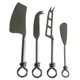 Conjunto de facas para queijo - pratas - 4 pcs - 20 cm - Btc decor