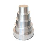 Conjunto de Formas de Alumínio 10 cm 5 peças Fundo Fixo - Aluminio amj