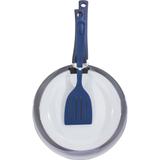 Conjunto de Frigideiras 22/26cm Cerâmica com Espátula Casa do Chef Azul Marinho
