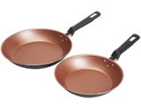 Conjunto de Frigideiras Antiaderente Tramontina - 2 Peças Bronze e Preto Turquia 27899/103