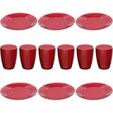 Conjunto de Jantar 12 Peças Jogo Copos Pratos Mesa Cozinha - Crippa